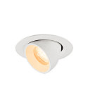 Indbygnings loftlampe NUMINOS� GIMBLE XS rund, egnet til VDU-arbejdsstationer IP20, hvid, lakeret d�mpbar