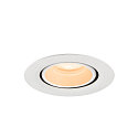 SLV Indbygnings loftlampe NUMINOS� GIMBLE XS rund, egnet til VDU-arbejdsstationer IP20, hvid, lakeret d�mpbar