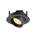 SLV Indbygnings loftlampe NUMINOS� GIMBLE XS rund, egnet til VDU-arbejdsstationer IP20, sort, lakeret d�mpbar