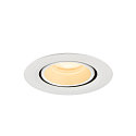 SLV Indbygnings loftlampe NUMINOS� GIMBLE XS rund, egnet til VDU-arbejdsstationer IP20, hvid, lakeret d�mpbar