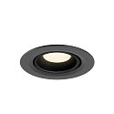 SLV Indbygnings loftlampe NUMINOS� GIMBLE XS rund, egnet til VDU-arbejdsstationer IP20, sort, lakeret d�mpbar