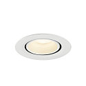 SLV Indbygnings loftlampe NUMINOS� GIMBLE XS rund, egnet til VDU-arbejdsstationer IP20, hvid, lakeret d�mpbar