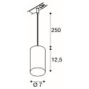 SLV 1-faset pendul ASTO TUBE med lampefatning GU10 IP20, hvid