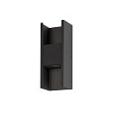 SLV Udend�rs wall luminaire FLATT II PHASE up / down, havluftbestandig IP65, sort, lakeret d�mpbar