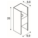 SLV Udend�rs wall luminaire FLATT II PHASE up / down, havluftbestandig IP65, sort, lakeret d�mpbar