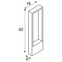 SLV Udend�rs stativlampe FLATT II 62 PHASE down, havluftbestandig IP65, sort, lakeret d�mpbar