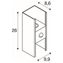 SLV Udend�rs wall luminaire FLATT II SENSOR PHASE up / down, med sensor, omskiftelig, havluftbestandig IP54, sort, lakeret 