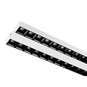 SLV 3-faset spot SIGHT EVO DOUBLE firkantet IP20, sort, hvid, lakeret 
