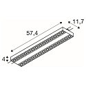 SLV 3-faset spot SIGHT EVO DOUBLE firkantet IP20, sort, hvid, lakeret 