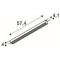SLV 3-faset spot SIGHT EVO SINGLE firkantet, egnet til VDU-arbejdsstationer IP20, sort, lakeret d�mpbar