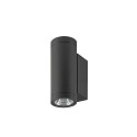 SLV Udend�rs wall luminaire HELIA PRO S UP/DOWN up / down, cylindrisk, DALI styrbar, slagfast IP65, antracit, lakeret d�mpbar