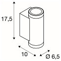 SLV Udend�rs wall luminaire HELIA PRO S UP/DOWN up / down, cylindrisk, DALI styrbar, slagfast IP65, antracit, lakeret d�mpbar