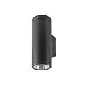 SLV Udend�rs wall luminaire HELIA PRO L SINGLE 1-flamme, cylindrisk, DALI styrbar, slagfast IP65, antracit, lakeret d�mpbar