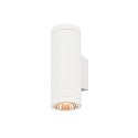 SLV Udend�rs wall luminaire HELIA PRO L UP/DOWN up / down, cylindrisk, DALI styrbar, slagfast IP65, hvid, lakeret d�mpbar