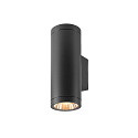 SLV Udend�rs wall luminaire HELIA PRO L UP/DOWN up / down, cylindrisk, DALI styrbar, slagfast IP65, antracit, lakeret d�mpbar