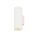 Udend�rs wall luminaire HELIA PRO L UP/DOWN up / down, cylindrisk, DALI styrbar, slagfast IP65, hvid, lakeret d�mpbar