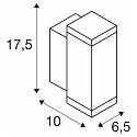 SLV outdoor wall luminaire THEO PRO S SINGLE small, square, DALI controllable, sea-air resistant IP65, anthracite
