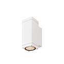 SLV outdoor wall luminaire THEO PRO S SINGLE small, square, DALI controllable, sea-air resistant IP65, white, lacquered dimmable