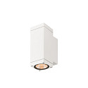 outdoor wall luminaire THEO PRO S UP/DOWN small, square, DALI controllable, sea-air resistant IP65, white, lacquered dimmable