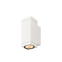 outdoor wall luminaire THEO PRO S SINGLE small, square, DALI controllable, sea-air resistant IP65, white, lacquered dimmable