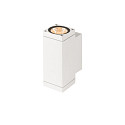 SLV outdoor wall luminaire THEO PRO S UP/DOWN small, square, DALI controllable, sea-air resistant IP65, white, lacquered dimmable