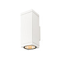 outdoor wall luminaire THEO PRO L SINGLE large, square, DALI controllable, sea-air resistant IP65, white, lacquered dimmable