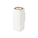 outdoor wall luminaire THEO PRO L UP/DOWN large, square, DALI controllable, sea-air resistant IP65, white, lacquered dimmable