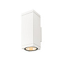 outdoor wall luminaire THEO PRO L SINGLE large, square, DALI controllable, sea-air resistant IP65, white, lacquered dimmable