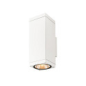 SLV outdoor wall luminaire THEO PRO L SINGLE large, square, DALI controllable, sea-air resistant IP65, white, lacquered dimmable