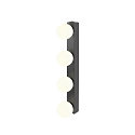 SLV mirror luminaire SUN MIRROR QUAD with switch button IP44, black, lacquered 
