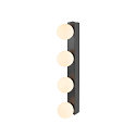 SLV mirror luminaire SUN MIRROR QUAD with switch button IP44, black, lacquered 