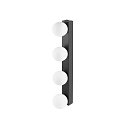 SLV mirror luminaire SUN MIRROR QUAD with switch button IP44, black, lacquered 