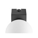 SLV mirror luminaire SUN MIRROR TRIPLE with switch button IP44, black, lacquered 