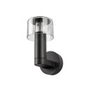 SLV Udend�rs wall luminaire TAHA II IP65, sort, lakeret d�mpbar