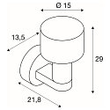 SLV Udend�rs wall luminaire TAHA II IP65, sort, lakeret d�mpbar