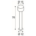 SLV Udend�rs stativlampe TAHA II 70 IP65, sort d�mpbar