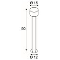 SLV Udend�rs stativlampe TAHA II 90 IP65, sort d�mpbar