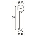 Udend�rs stativlampe TAHA II 70 med sensor IP54, sort 