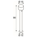 Udend�rs stativlampe TAHA II 90 med sensor IP54, sort 