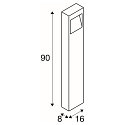 SLV outdoor floor lamp QUAD PRO 90 square IP65, anthracite, white dimmable
