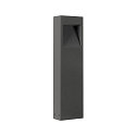 SLV outdoor floor lamp QUAD PRO 60 square IP65, anthracite, white dimmable