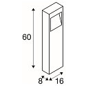SLV outdoor floor lamp QUAD PRO 60 square IP65, anthracite, white dimmable