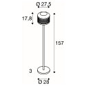 SLV Standerlampe PANTILO ROPE 27 E27 IP20, s�lv d�mpbar