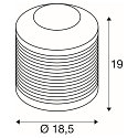 table lamp PANTILO ROPE 19 cylindrical E27, gold dimmable