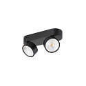 V�g- og Loftlampe KALU 2.0 2-flammer, egnet til VDU-arbejdsstationer IP20, sort, lakeret d�mpbar