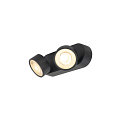 SLV V�g- og Loftlampe KALU 2.0 2-flammer, egnet til VDU-arbejdsstationer IP20, sort, lakeret d�mpbar