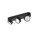 SLV V�g- og Loftlampe KALU 2.0 3-flammer, egnet til VDU-arbejdsstationer IP20, sort, lakeret d�mpbar