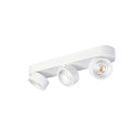 SLV V�g- og Loftlampe KALU 2.0 3-flammer, egnet til VDU-arbejdsstationer IP20, hvid, lakeret d�mpbar