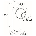 SLV V�g- og Loftlampe DYSKO IP20, sort, hvid, lakeret d�mpbar