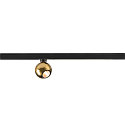 1-faset spot DYSKO kardanisk drejning, balleformet IP20, blank, guld d�mpbar
